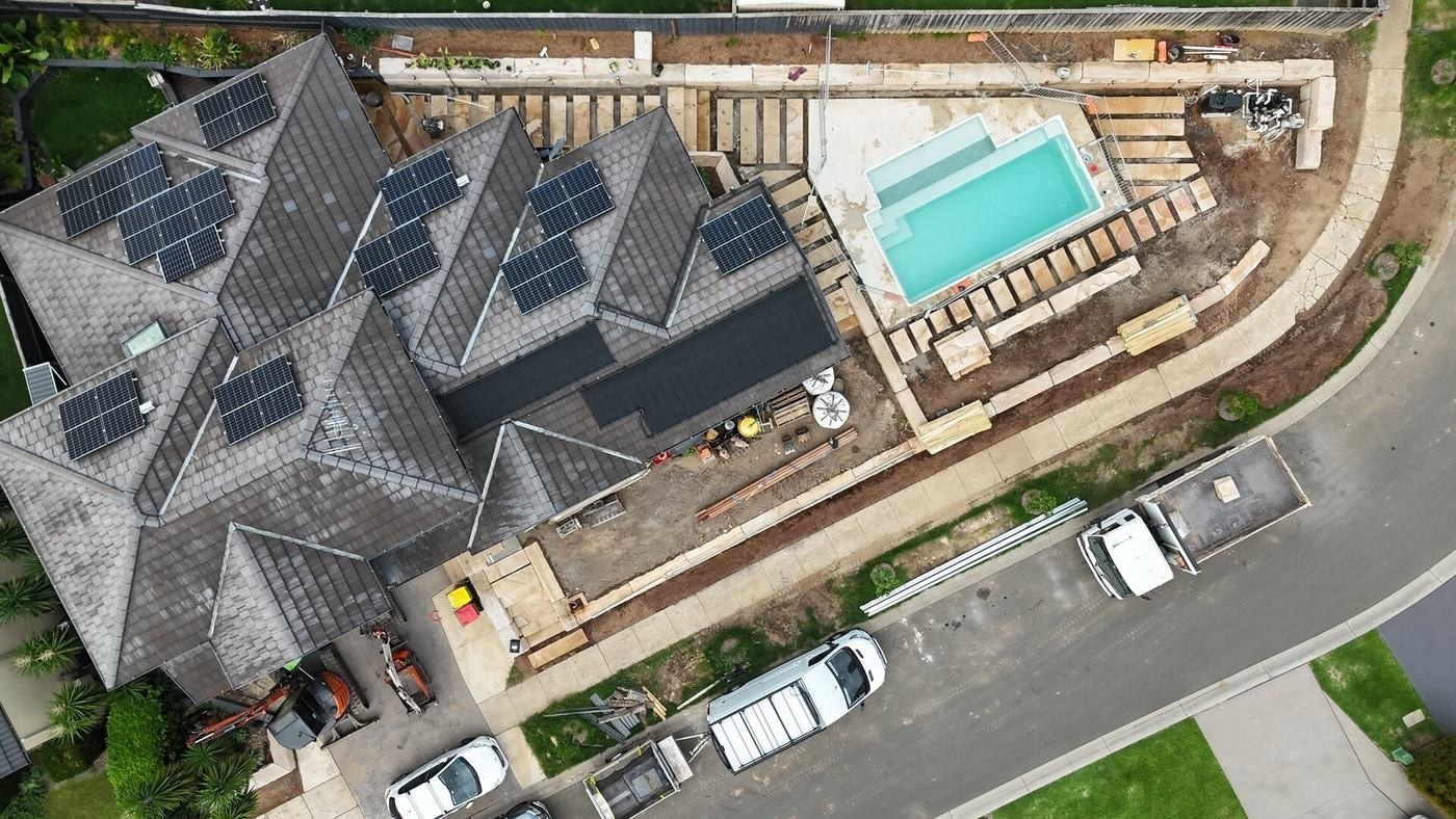 Aerial overview of the project