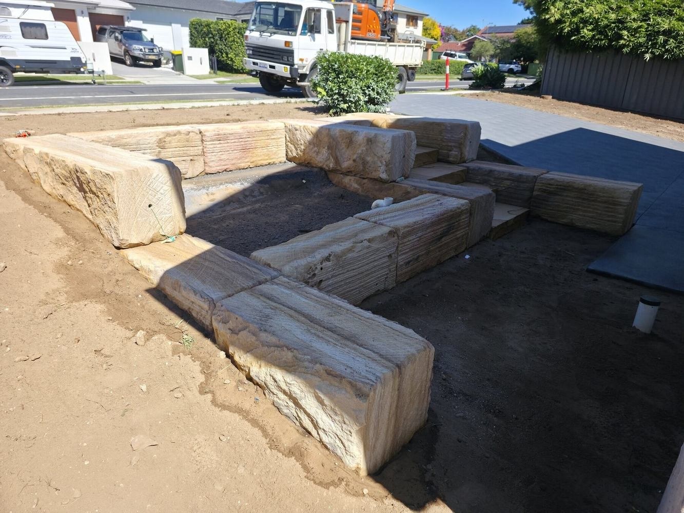 Elderslie Sandstone Wall & Staircase in Elderslie