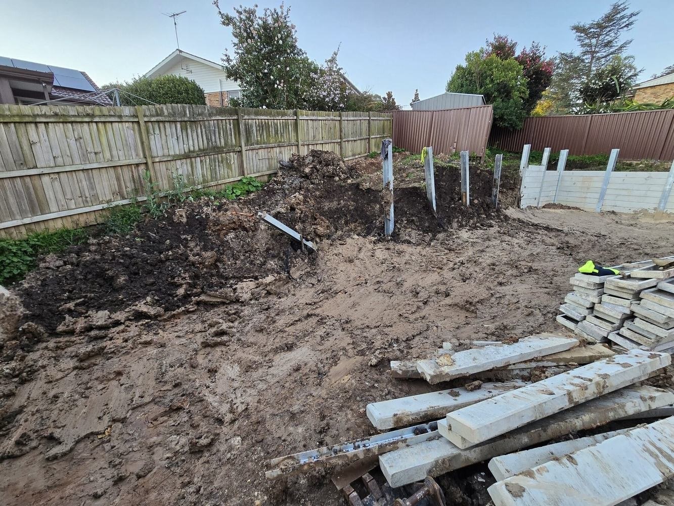 Controlled removal and site rectification in progress