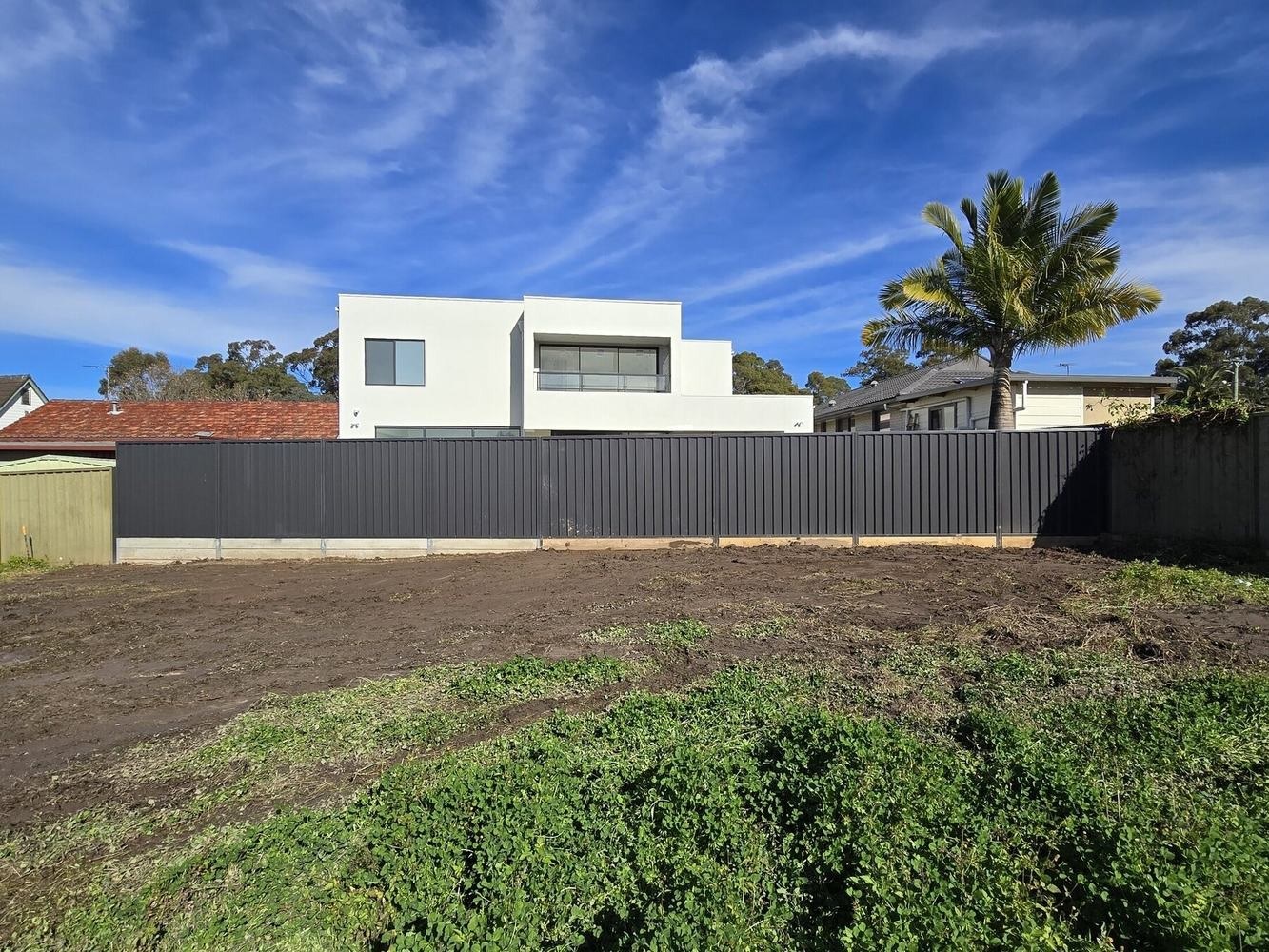 Merrylands West Sleeper Wall & Colorbond Fence in Merrylands West
