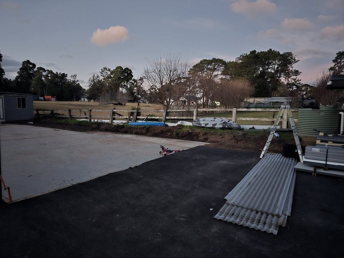 Douglas Park Concrete Sleeper Wall — before view 1