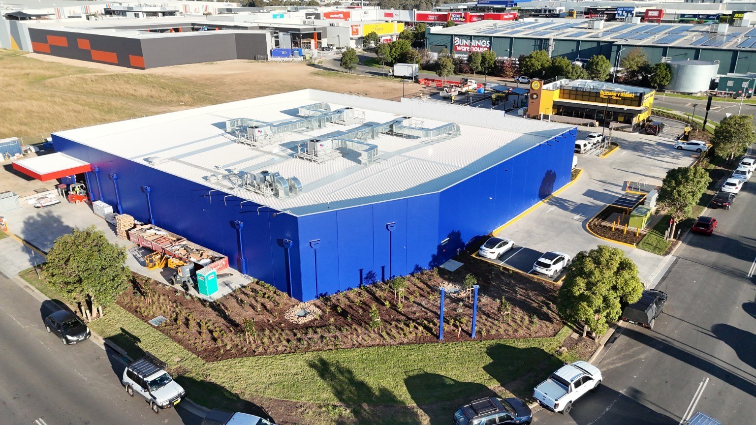 Officeworks & Guzman y Gomez Commercial Landscaping in Gregory Hills